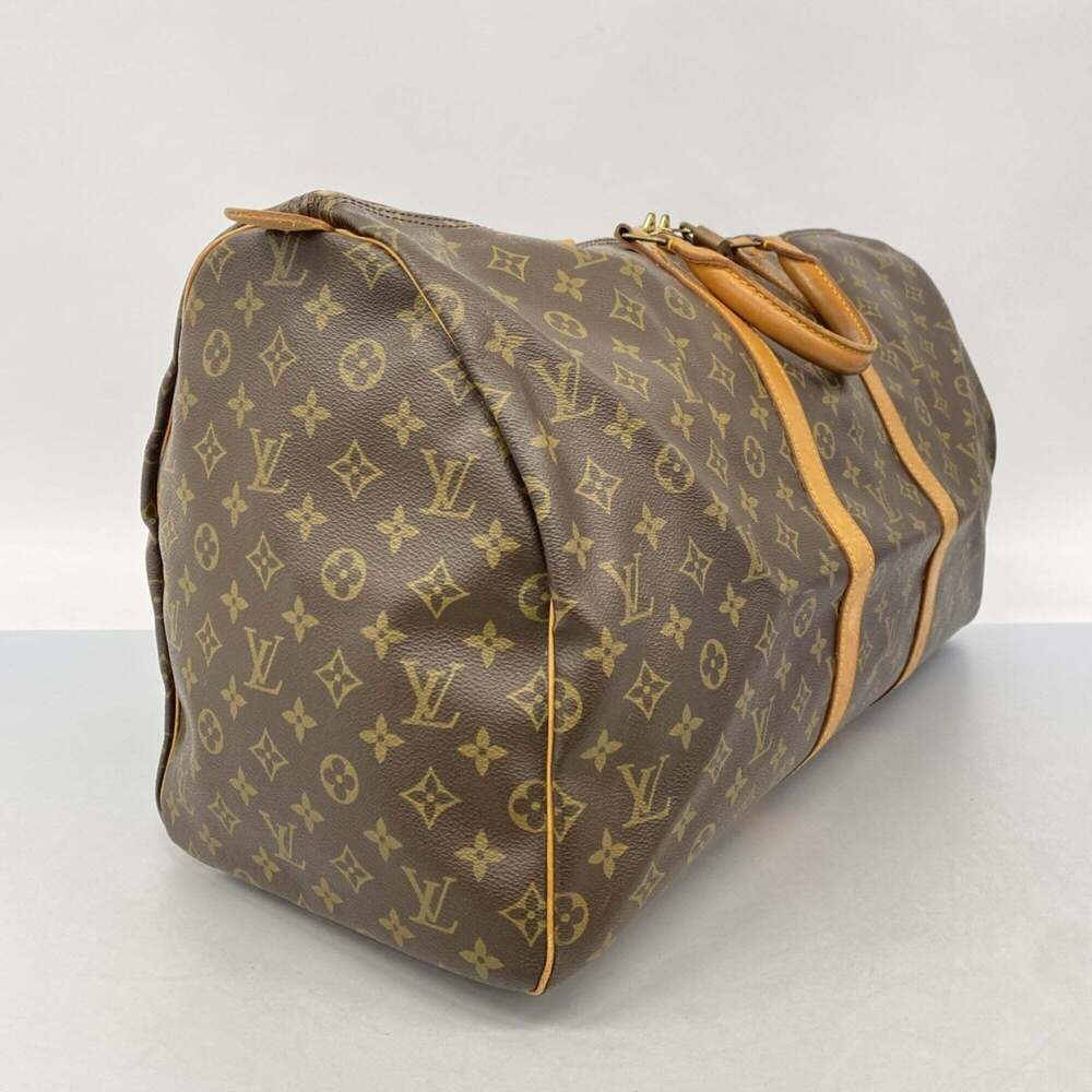 LOUIS VUITTON Authentic Brown Monogram Keepall 55 Boston Bag - Picture 2 of 12